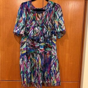 Guy Baxter Colorful Sheer drop waist Dress
